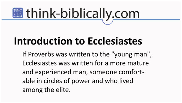 Into Ecclesiastes Large